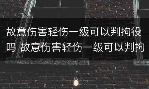 故意伤害轻伤一级可以判拘役吗 故意伤害轻伤一级可以判拘役吗