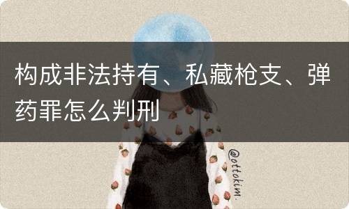 构成非法持有、私藏枪支、弹药罪怎么判刑
