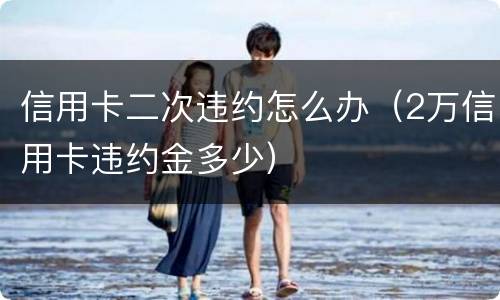 信用卡二次违约怎么办（2万信用卡违约金多少）