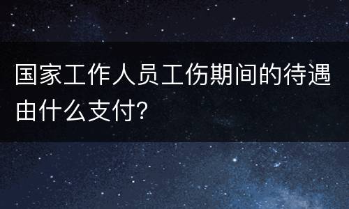 国家工作人员工伤期间的待遇由什么支付？