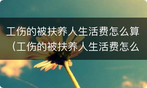 工伤的被扶养人生活费怎么算（工伤的被扶养人生活费怎么算的）
