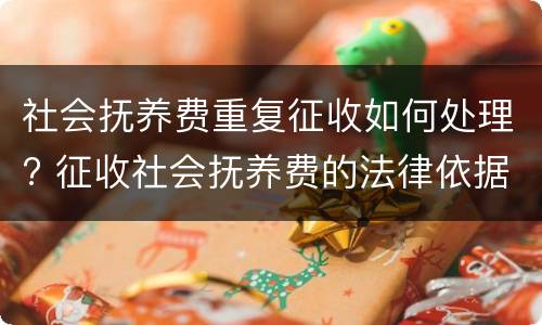 社会抚养费重复征收如何处理? 征收社会抚养费的法律依据