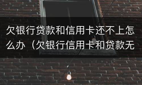 欠银行贷款和信用卡还不上怎么办（欠银行信用卡和贷款无力偿还了怎么办?）