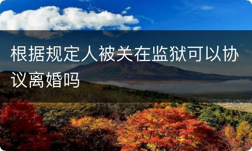 根据规定人被关在监狱可以协议离婚吗