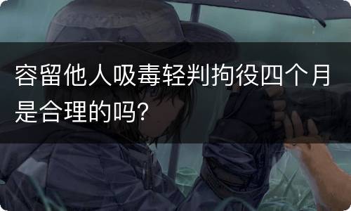 容留他人吸毒轻判拘役四个月是合理的吗？