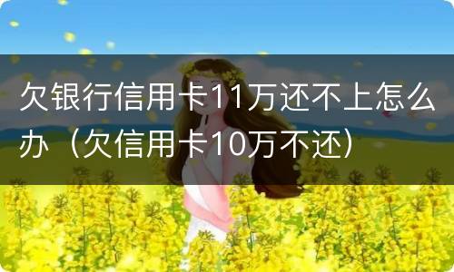 欠银行信用卡11万还不上怎么办（欠信用卡10万不还）