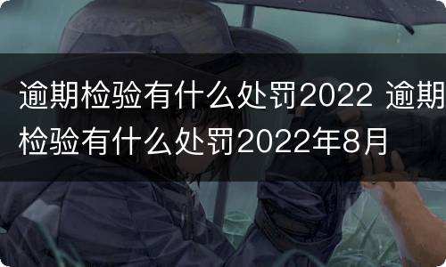 逾期检验有什么处罚2022 逾期检验有什么处罚2022年8月