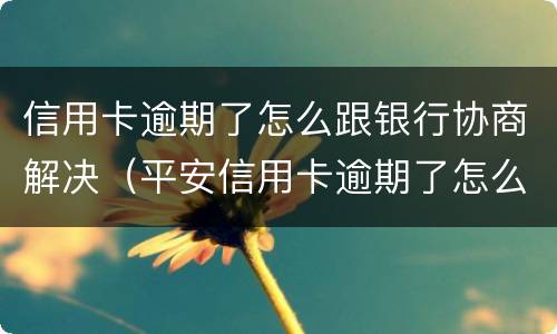 信用卡逾期了怎么跟银行协商解决（平安信用卡逾期了怎么跟银行协商解决）