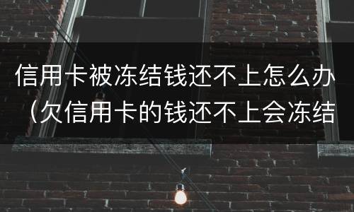 信用卡被冻结钱还不上怎么办（欠信用卡的钱还不上会冻结房产吗）