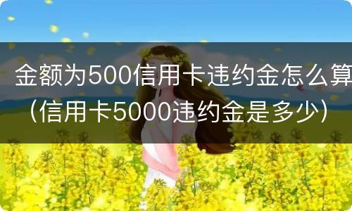金额为500信用卡违约金怎么算（信用卡5000违约金是多少）