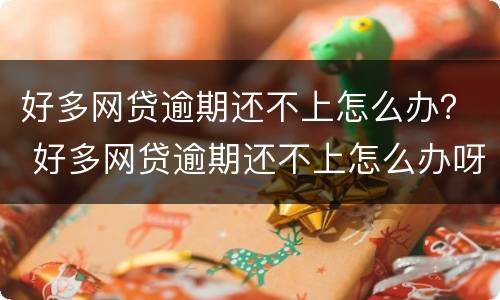 好多网贷逾期还不上怎么办？ 好多网贷逾期还不上怎么办呀