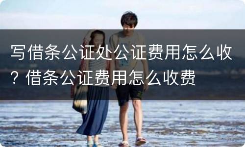 写借条公证处公证费用怎么收? 借条公证费用怎么收费