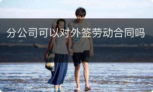 分公司可以对外签劳动合同吗