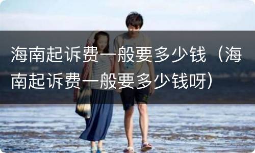 海南起诉费一般要多少钱（海南起诉费一般要多少钱呀）