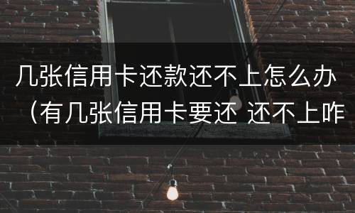 几张信用卡还款还不上怎么办（有几张信用卡要还 还不上咋办）