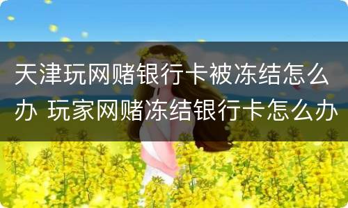 天津玩网赌银行卡被冻结怎么办 玩家网赌冻结银行卡怎么办