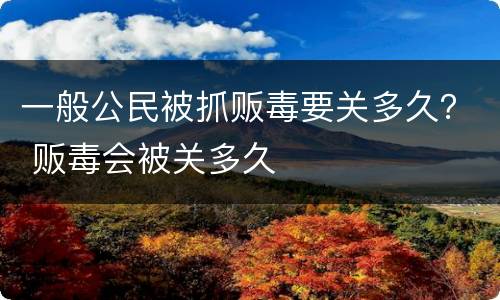 一般公民被抓贩毒要关多久？ 贩毒会被关多久