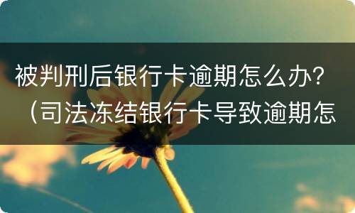 被判刑后银行卡逾期怎么办？（司法冻结银行卡导致逾期怎么办）