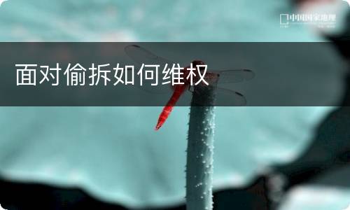面对偷拆如何维权
