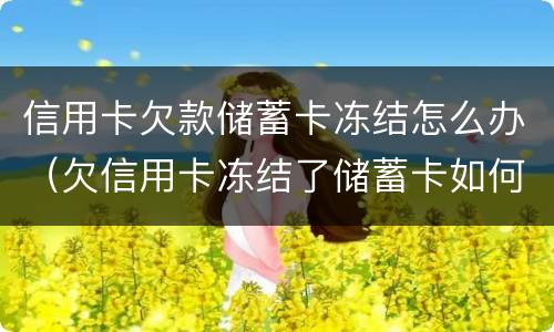 信用卡欠款储蓄卡冻结怎么办（欠信用卡冻结了储蓄卡如何处理）