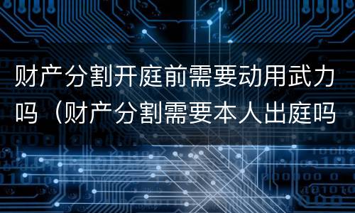 财产分割开庭前需要动用武力吗（财产分割需要本人出庭吗）