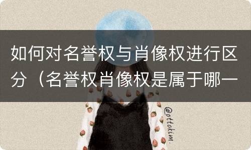 如何对名誉权与肖像权进行区分（名誉权肖像权是属于哪一条法律）