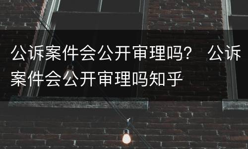 公诉案件会公开审理吗？ 公诉案件会公开审理吗知乎