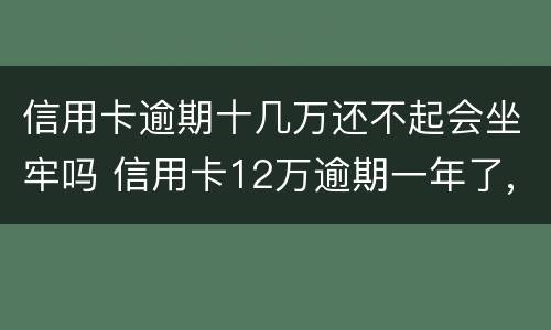 信用卡逾期十几万还不起会坐牢吗 信用卡12万逾期一年了,会不会坐牢