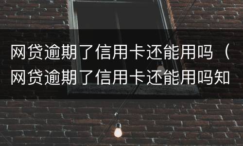 网贷逾期了信用卡还能用吗（网贷逾期了信用卡还能用吗知乎）