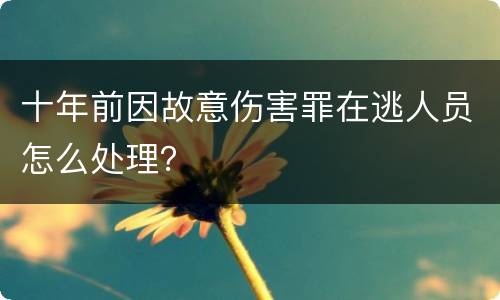 十年前因故意伤害罪在逃人员怎么处理？