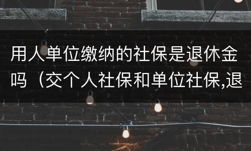 用人单位缴纳的社保是退休金吗（交个人社保和单位社保,退休工资有区别吗）