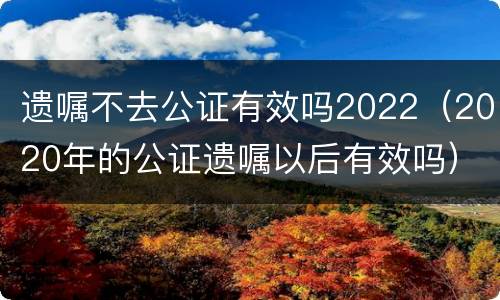 遗嘱不去公证有效吗2022（2020年的公证遗嘱以后有效吗）