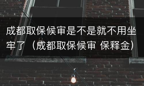 成都取保候审是不是就不用坐牢了（成都取保候审 保释金）