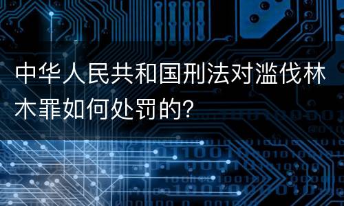 中华人民共和国刑法对滥伐林木罪如何处罚的？
