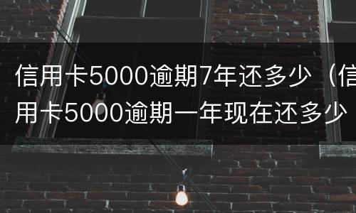 信用卡5000逾期7年还多少（信用卡5000逾期一年现在还多少）
