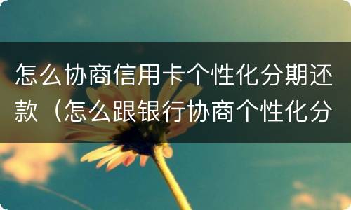 怎么协商信用卡个性化分期还款（怎么跟银行协商个性化分期还款）