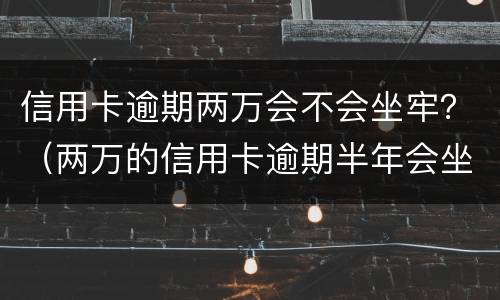 信用卡逾期两万会不会坐牢？（两万的信用卡逾期半年会坐牢吗）