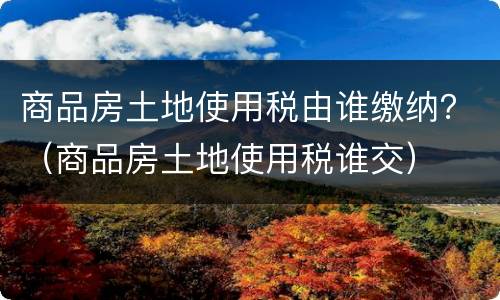 商品房土地使用税由谁缴纳？（商品房土地使用税谁交）