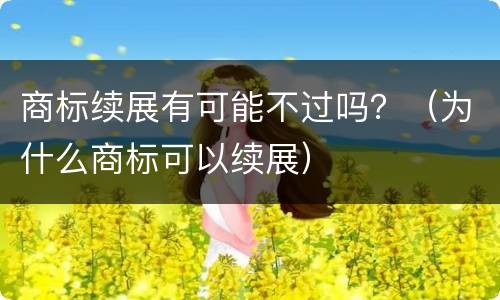 商标续展有可能不过吗？（为什么商标可以续展）