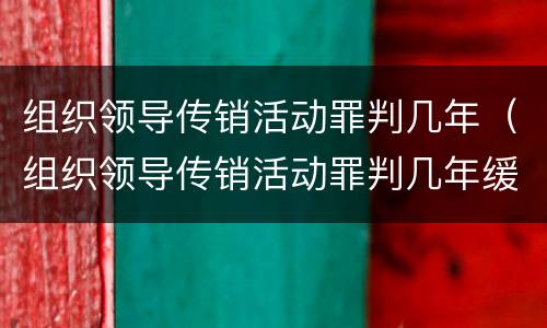 组织领导传销活动罪判几年（组织领导传销活动罪判几年缓刑）