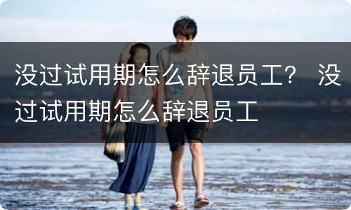 没过试用期怎么辞退员工？ 没过试用期怎么辞退员工