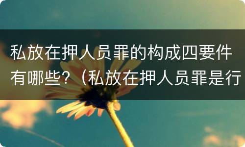 私放在押人员罪的构成四要件有哪些?（私放在押人员罪是行为犯）