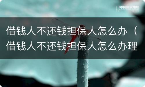 借钱人不还钱担保人怎么办（借钱人不还钱担保人怎么办理）