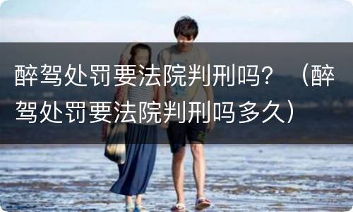 醉驾处罚要法院判刑吗？（醉驾处罚要法院判刑吗多久）