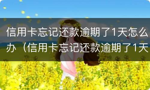 信用卡忘记还款逾期了1天怎么办（信用卡忘记还款逾期了1天怎么办啊）