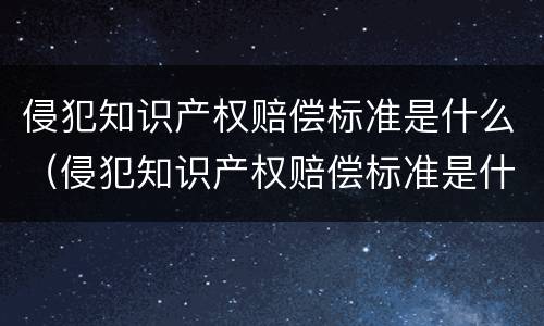 侵犯知识产权赔偿标准是什么（侵犯知识产权赔偿标准是什么案例）