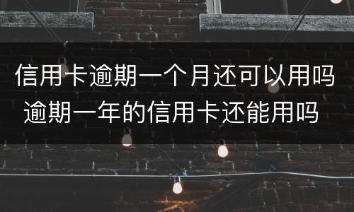 信用卡逾期一个月还可以用吗 逾期一年的信用卡还能用吗