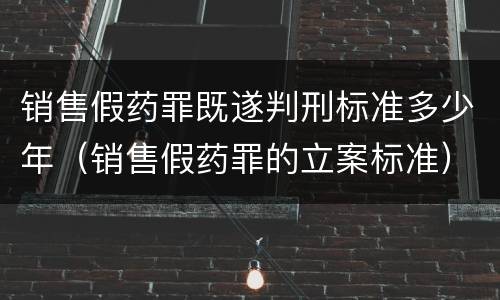销售假药罪既遂判刑标准多少年（销售假药罪的立案标准）
