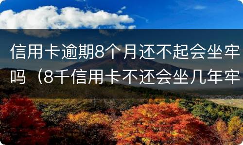 信用卡逾期8个月还不起会坐牢吗（8千信用卡不还会坐几年牢）