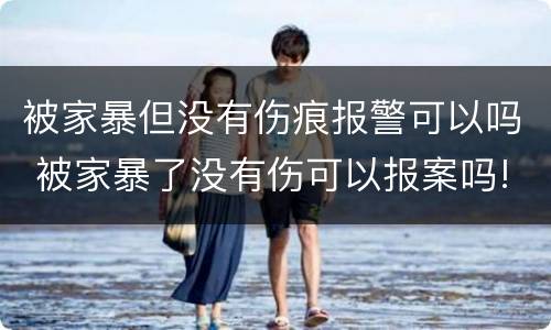 被家暴但没有伤痕报警可以吗 被家暴了没有伤可以报案吗!?